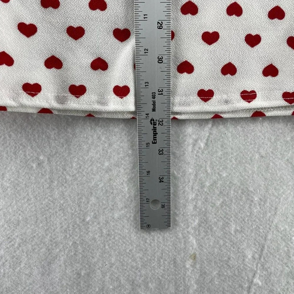 Pretty Little Thing Dress Women's Sz 4 Mini Bodycon White Heart Print High Neck - Picture 5 of 11